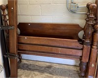 Reproduction Walnut Cannonball Style Bed