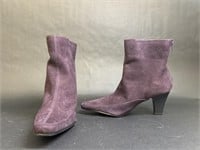 Aero Soles Purple Suede Low Top Boots Size 8