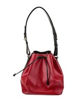 Louis Vuitton Vintage Red Epi Petit Noe Bucket Bag