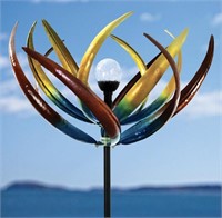 BITSANDPIECES SOLAR TULIP WIND SPINNER 25IN