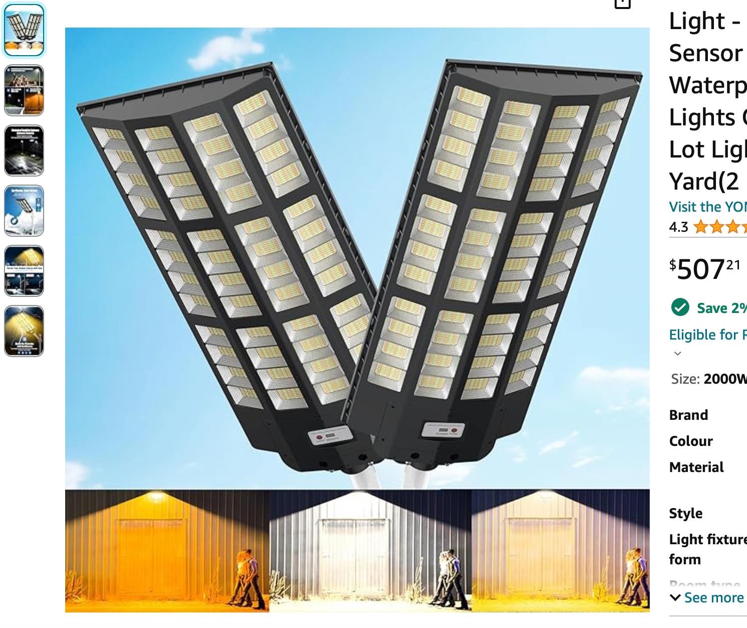 YONGFENG 5000W Solar Street Light