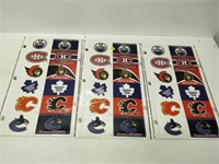 large lot of NHL teams decal stickers