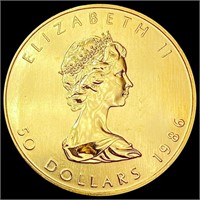 1986 Canada Gold Maple 1oz SUPERB GEM BU