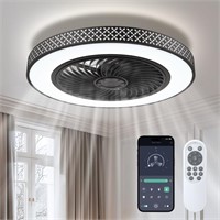 E6639  BLITZWILL 20" Ceiling Fan, Lights, Remote -
