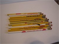 12 Vtg Adv Unsharpened Pencils