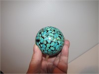 Novelty Curio Ball Paperweight possible Turquoise