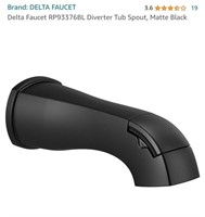 Tub Spout w/Pull-Up Diverter-Matte Black RP93376BL