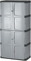 Rubbermaid Storage Cabinet  Five Shelf  Grey