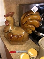 Glazed ceramic Rooster