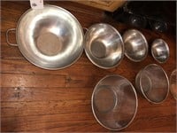 Stainless Mixing Bow Set & Strainers (6 Pcs)