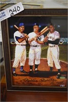 Mays, Mantle and Snider Signed 8x10 framed photo