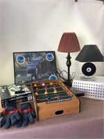 Foosball table top game,puzzle,picture&Canuck lamp