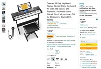 N9502  Donner 61 Key Keyboard Piano Kit