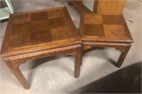 Pair of matching accent tables- tallest is 22 incs