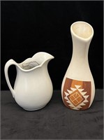 Vintage Vase and Pitcher