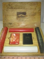 Marlboro Wood Case Poker Set - Unused