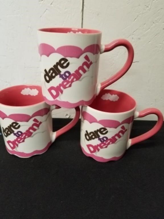 3 Mary Kay Dare To Dream coffee cups