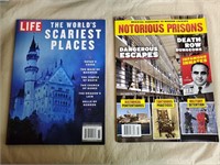 Life magazine and notorious prisoners magazine.