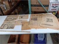 Vintage Newspapers Years1875, 1906,1944, 1945,