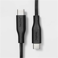 4' USB-C to USB-C Round Cable - Heyday™ Black