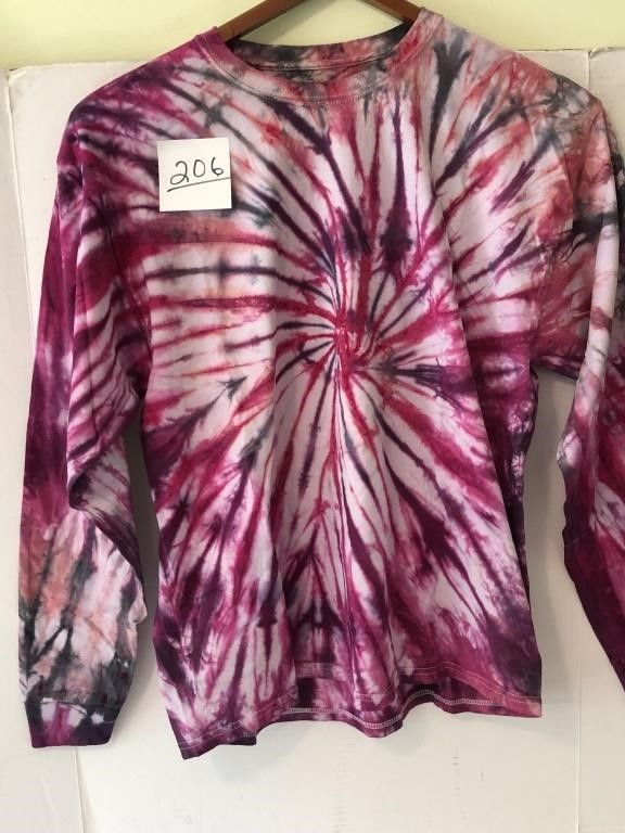 Tie dye long sleeve tee shirt, XL, never worn