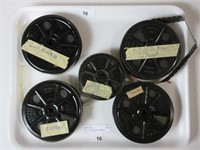 TRAY 5 VINTAGE MOVIE REELS