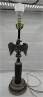 Vintage Eagle All-Metal Lamp - Works! - 19" Tall