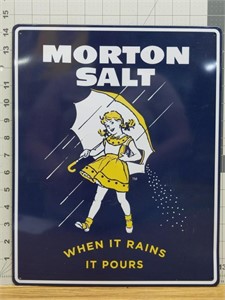 Morton salt metal sign