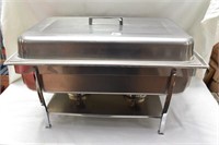 STAINLESS CHAFFING PAN WITH BURNERS 22" X 14"