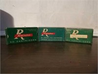 Vintage pistol bullet boxes