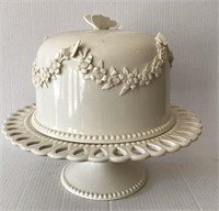 CREAM CAKE STAND AND LID