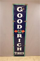 ANTIQUE GOODRICH TIRES PORCELAIN SIGN - 1930'S: