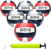 B294  Xcello Volleyball 6 Pack, Assorted Graphics