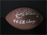 ROCKY BLEIER SIGNED FOOTBALL WITH INSC COA