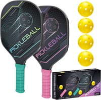 Pickleball Paddles Set of 2  Balls  Rackets