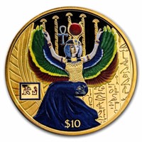 2023 1 Oz Silver Gilded Egyptian Gods: Isis