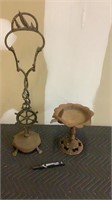 Two Vintage Iron Outdoor Decorations