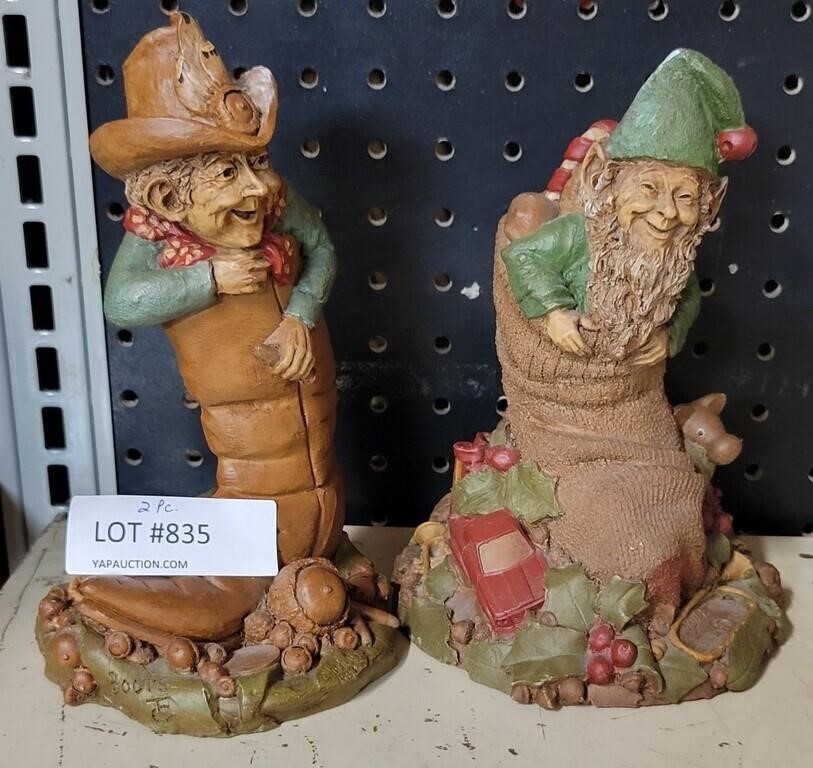 2 PC. CERAMIC YULE LAD STATUES