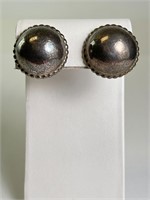 Vintage Large Sterling Stud Earrings 10 Grams