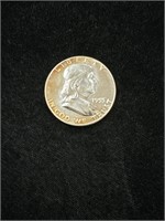 1955 Benjamin Franklin Half Dollar