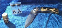 Elvis Presley collector over sized knife + S&P