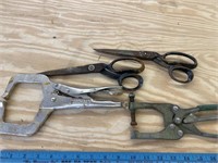 Welding Clamps and Upholstery Scissors