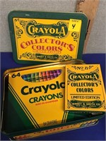 Crayola Collectors Colors Tin with crayons