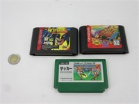 3 jeux vidéo , Genesis et Nintendo