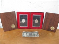 2 1971-S Proof Ike Eisenhower Dollars w/ Cases