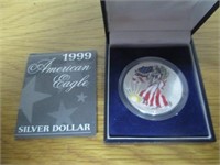 1999 American Eagle Silver Dollar w/ Case & Lit