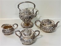 EXCEPTIONAL STERLING SILVER 5 PC TEA SET-NEW YORK