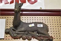 Carved Deer Wall Decoration: