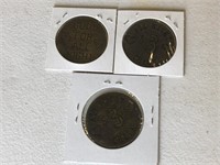 (3) Vintage Brass Brothel Tokens