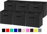 WFF9430  SimpleHouseware Cube Storage Bin, Black